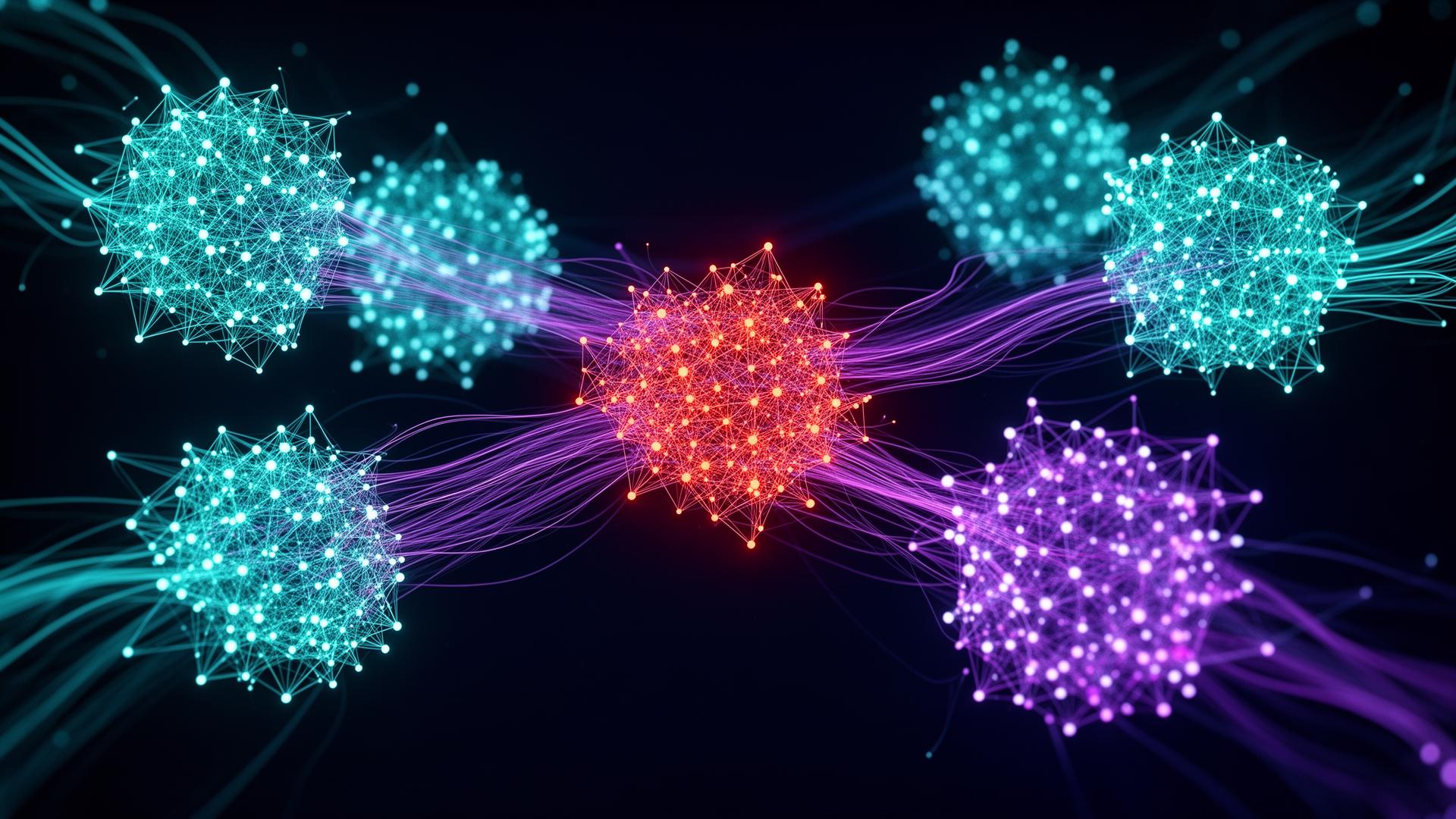 Associative AI network visualization revealing a suspicious cluster
